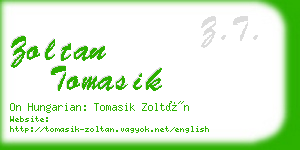 zoltan tomasik business card